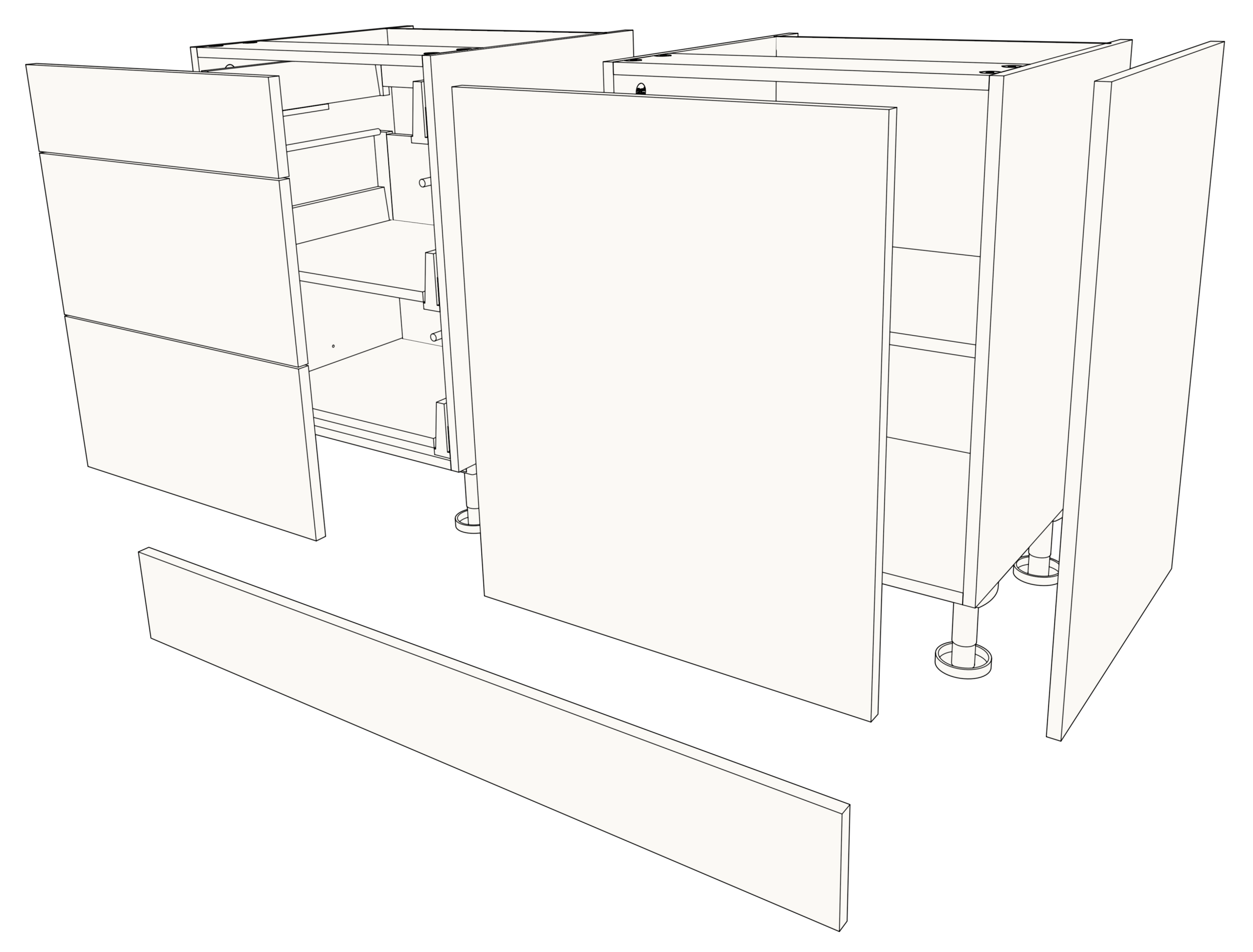 Cabinet-only finish illustration